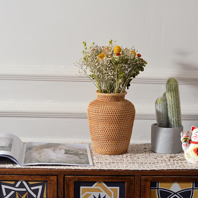 Rattan Flower Vase