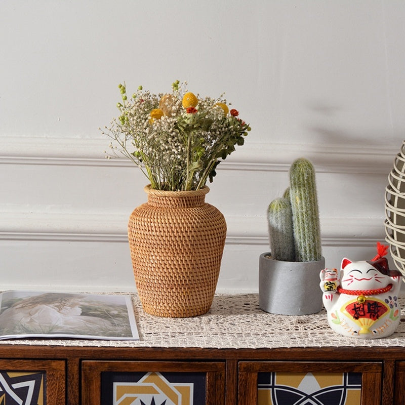 Rattan Flower Vase