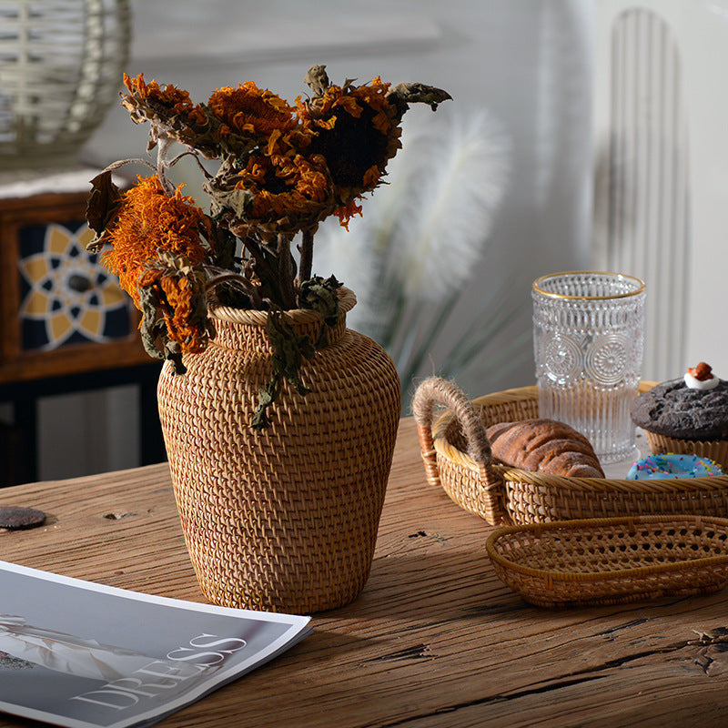 Rattan Flower Vase