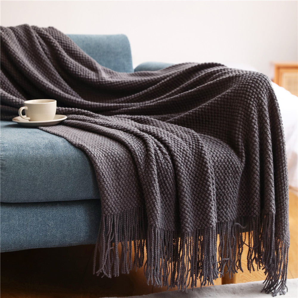 Knitted Sofa Blanket