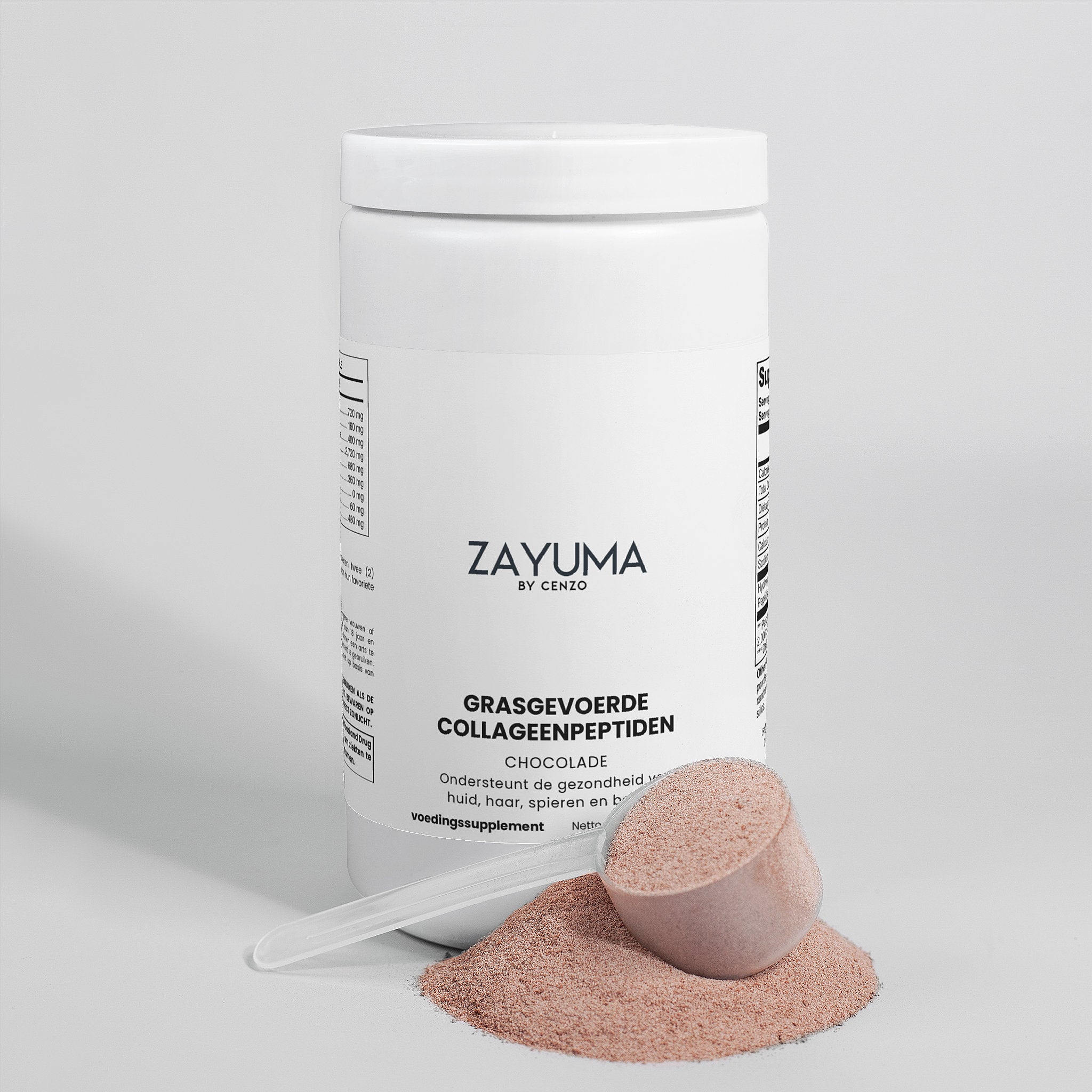Grasgevoerd collageenpeptidepoeder (chocolade)