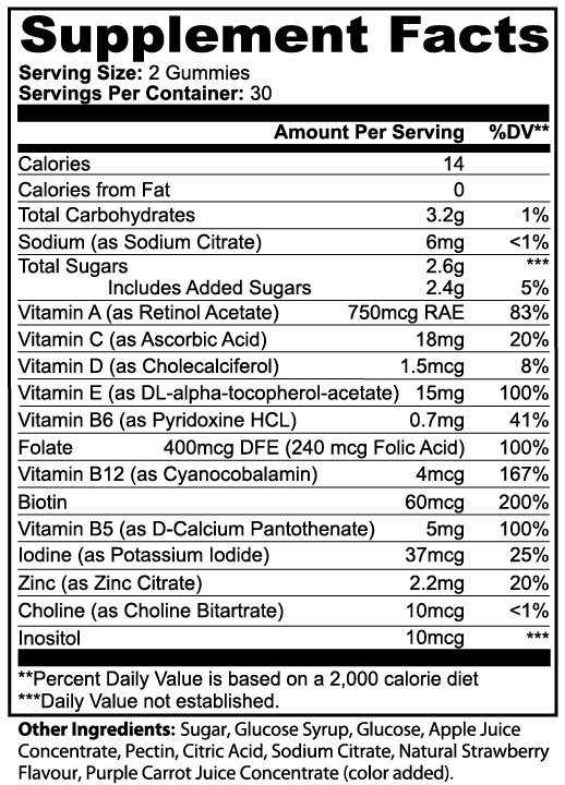 Multivitamine Bear Gummies (Volwassenen)